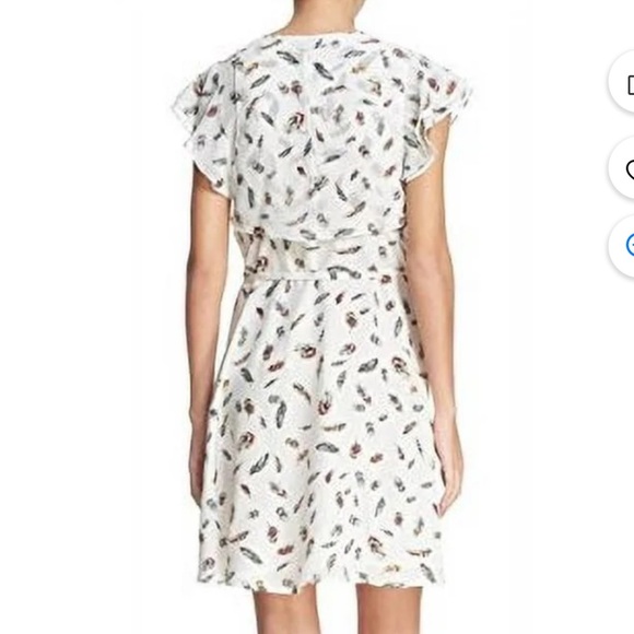 The Kooples Feather Print Silk Dress Size XS - Picture 3 of 10